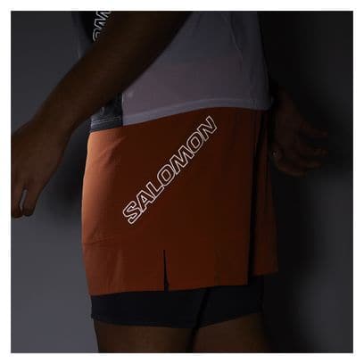 Short 2-en-1 Salomon Sense Aero Rouge/Noir Homme