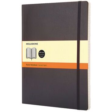Carnet Moleskine souple 19 x 25 cm ivoire ligné 192 pages
