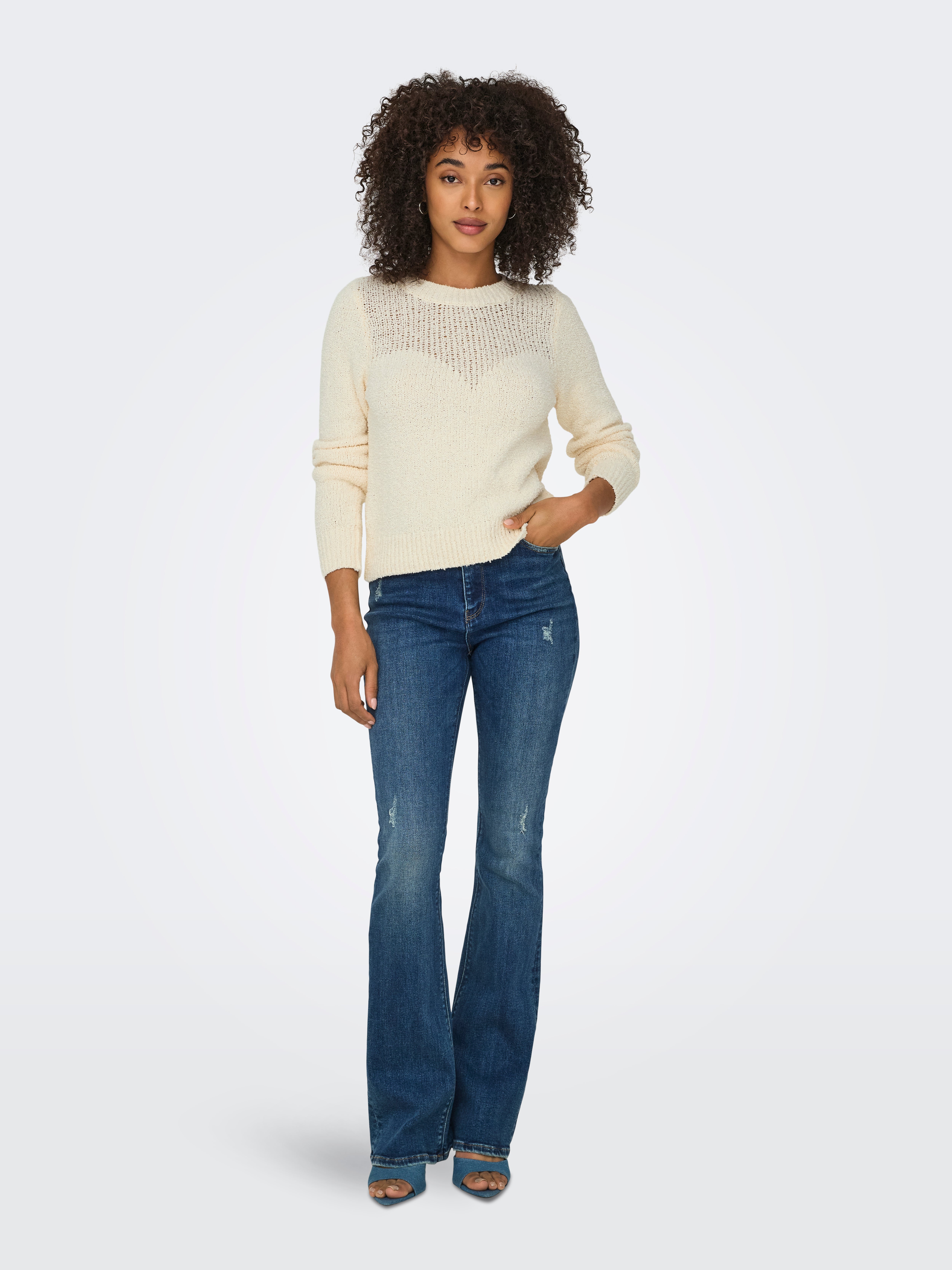 ONLEMIRA Strickpullover Ecru