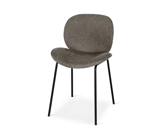 Gepolsterter Designstuhl, greige