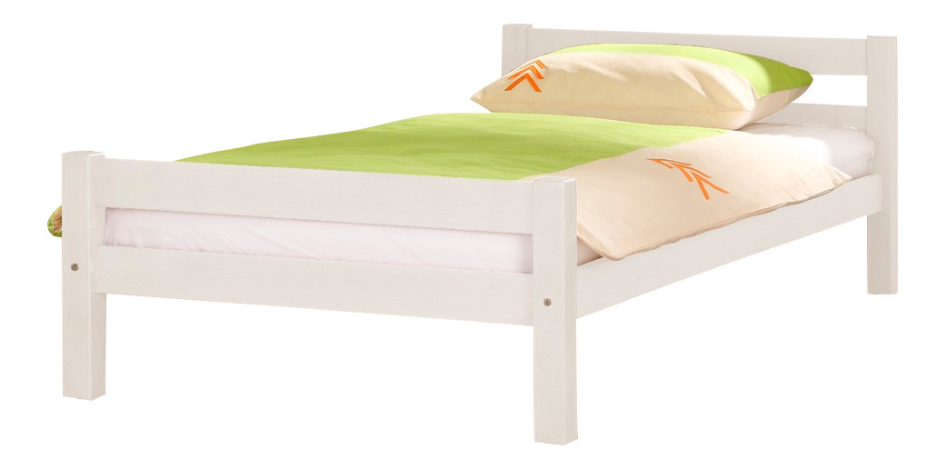 Bett HELGA - Buche massiv weiß - 90x200 cm