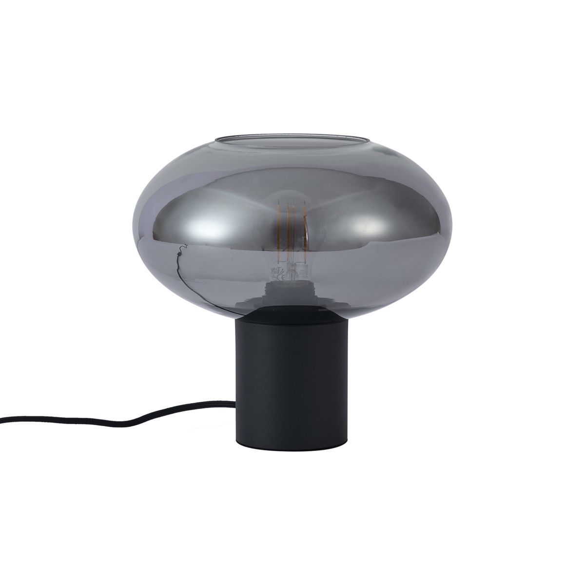 Design tafellamp zwart met smoke glas - Umbrella