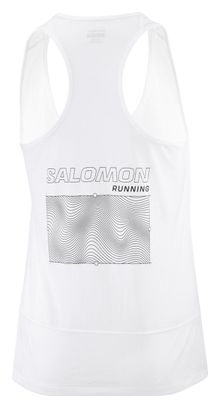 Débardeur Salomon Cross Run Blanc Femme