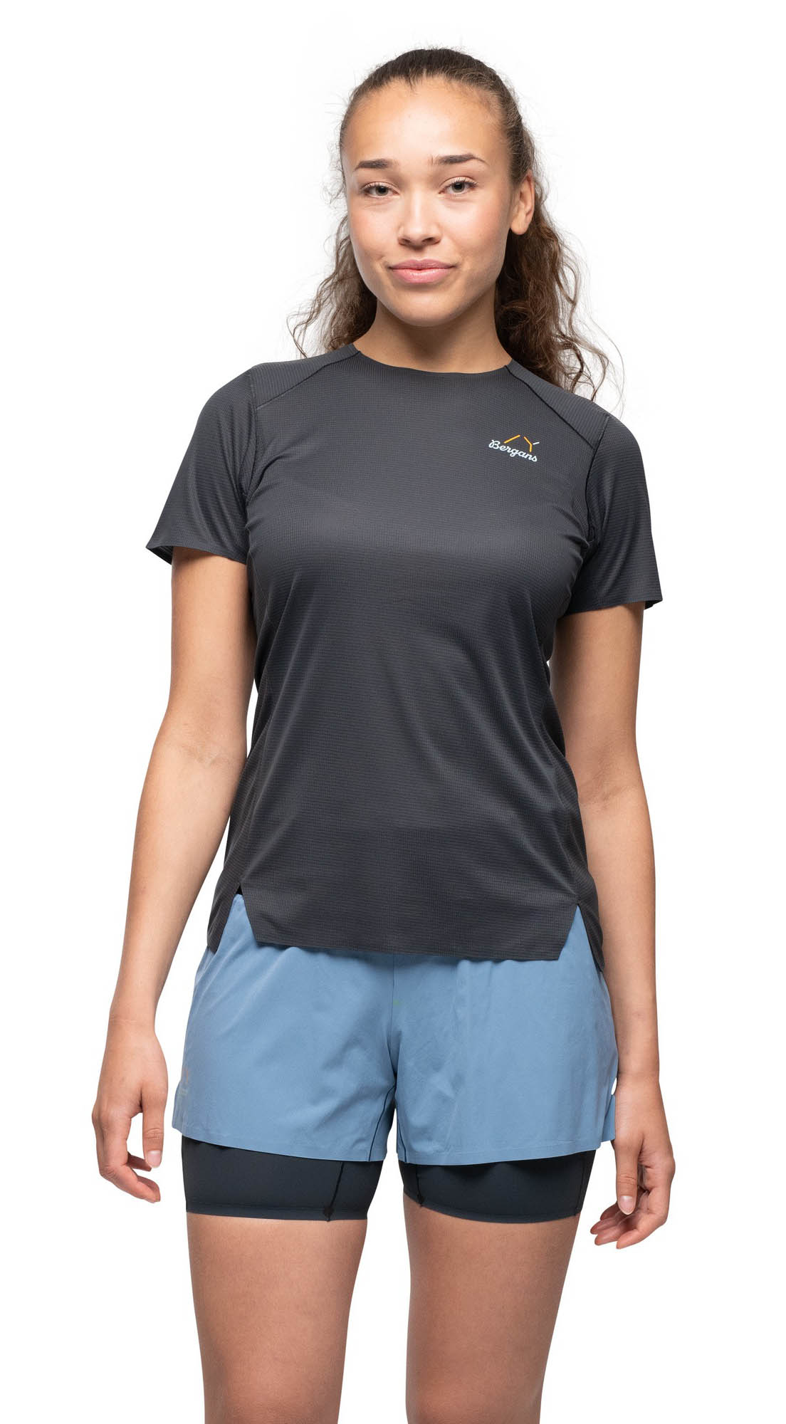 Y LightLine Fast Tee Dame Dark Shadow Grey