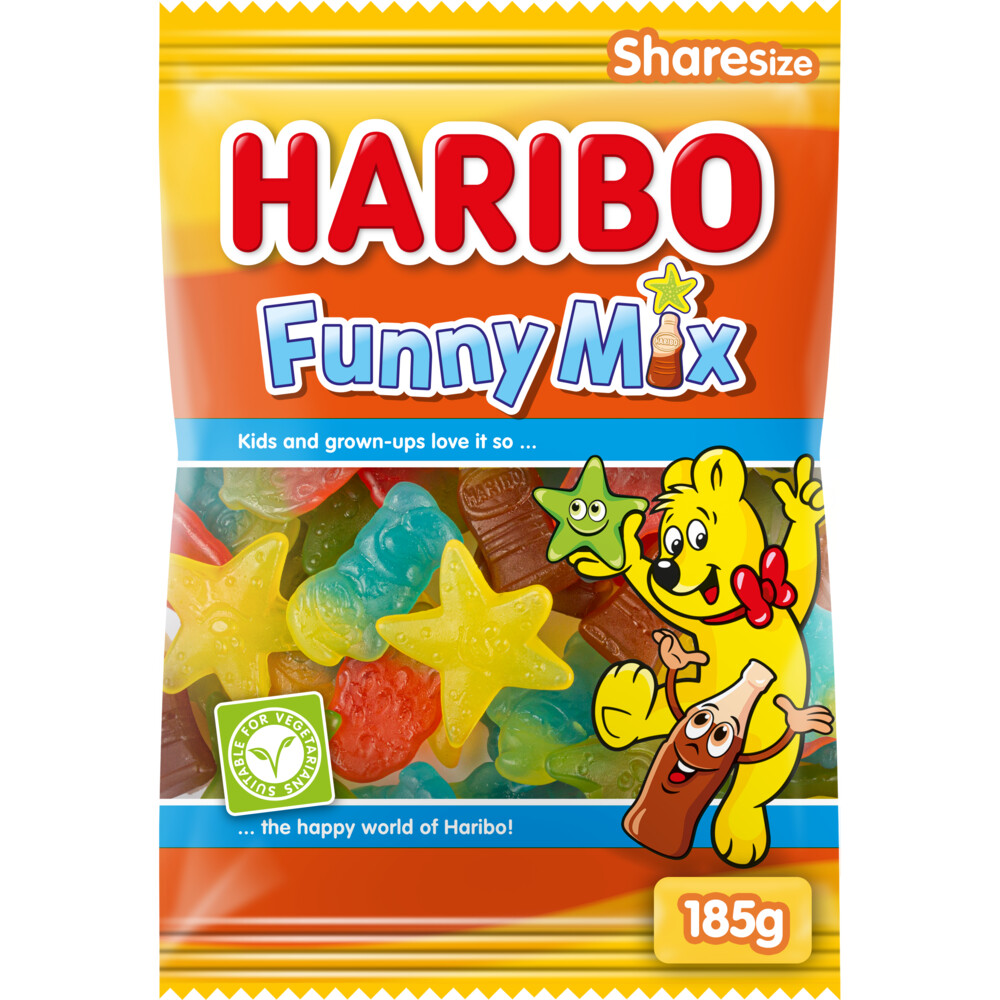 5x Haribo Funny Mix 185 gr