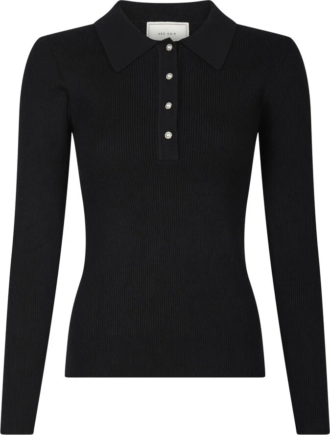 Neo Noir Panama Knit Blouse Black