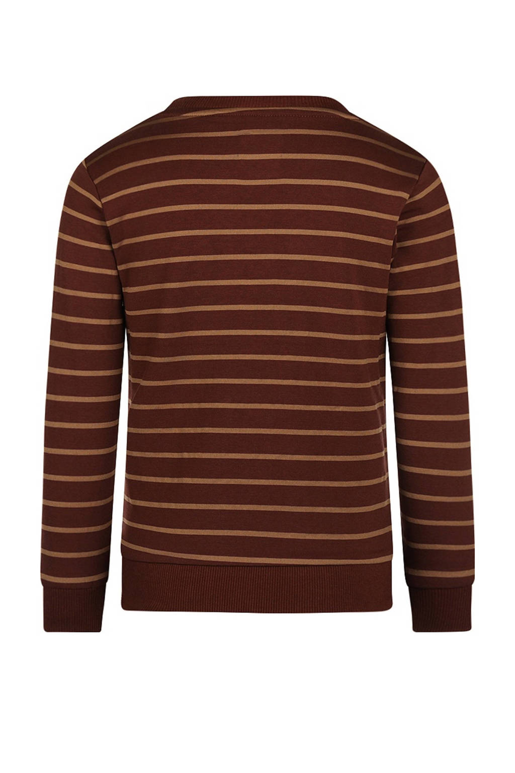 Koko Noko gestreepte sweater bruin/lichtbruin
