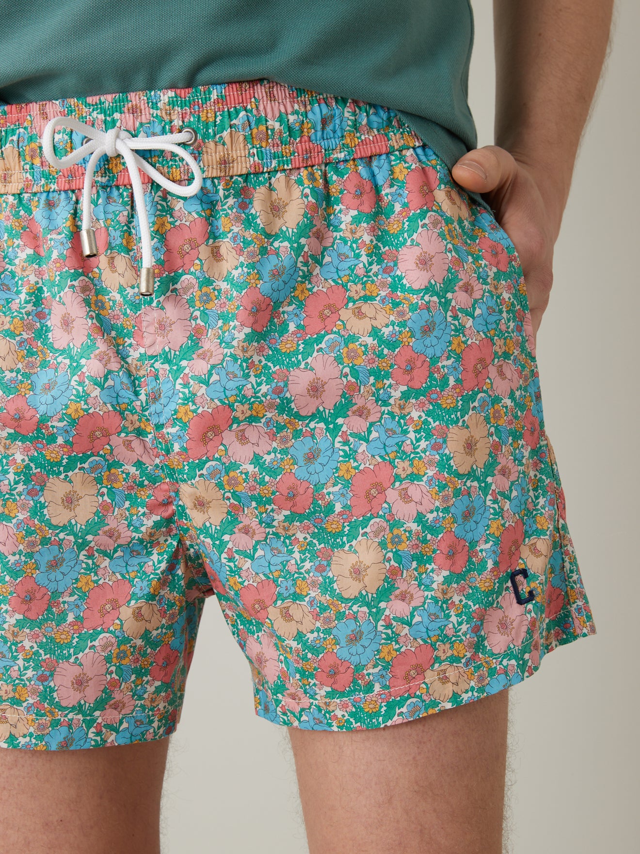 Short de bain homme - Tissu Liberty Clarisse