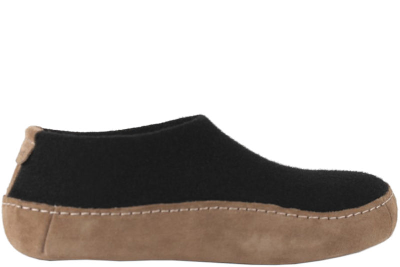 NEW FEET SORT HJEMMESKO I ULDFILT