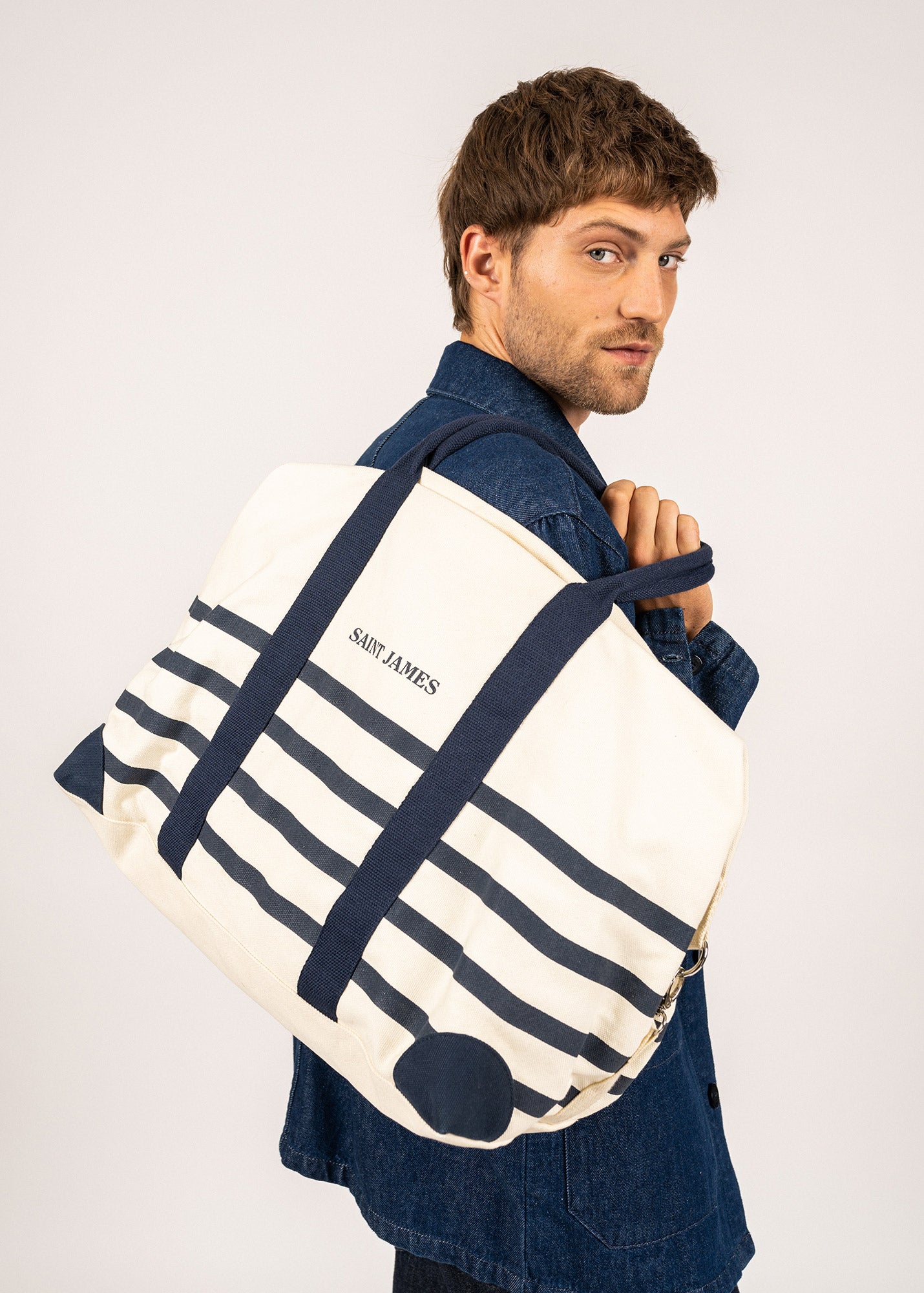 Sac de weekend rayé