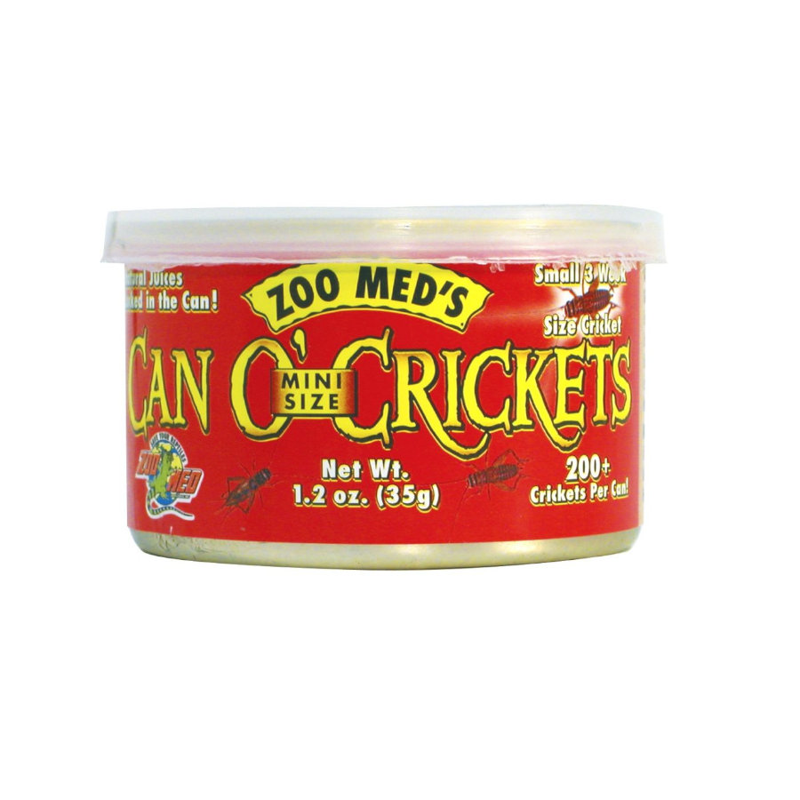 Zoo Med Can O'Crickets Mini Grilos Cozidos para Répteis