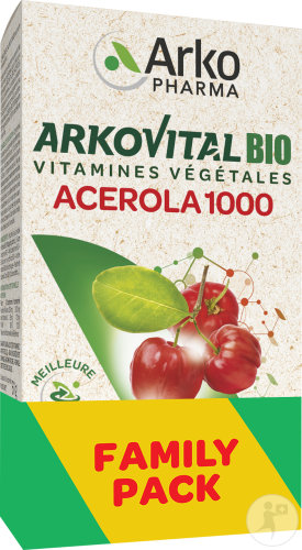 Arkopharma Arkovital Acérola 1000 Bio Format Famille 2x30 Comprimés
