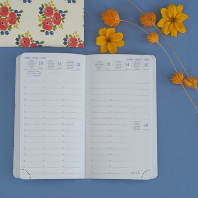 Agenda Green by Julie Adore - 1 semaine sur 2 pages - 16 mois - 9 x 16 cm - mauve - Exacompta