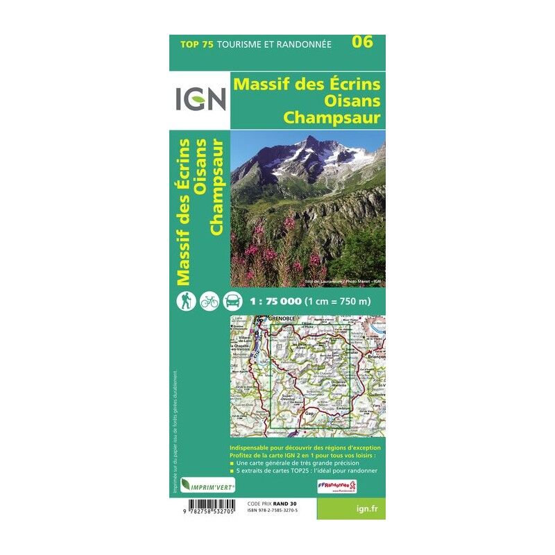 Oisans Champsaur - Carte topographique