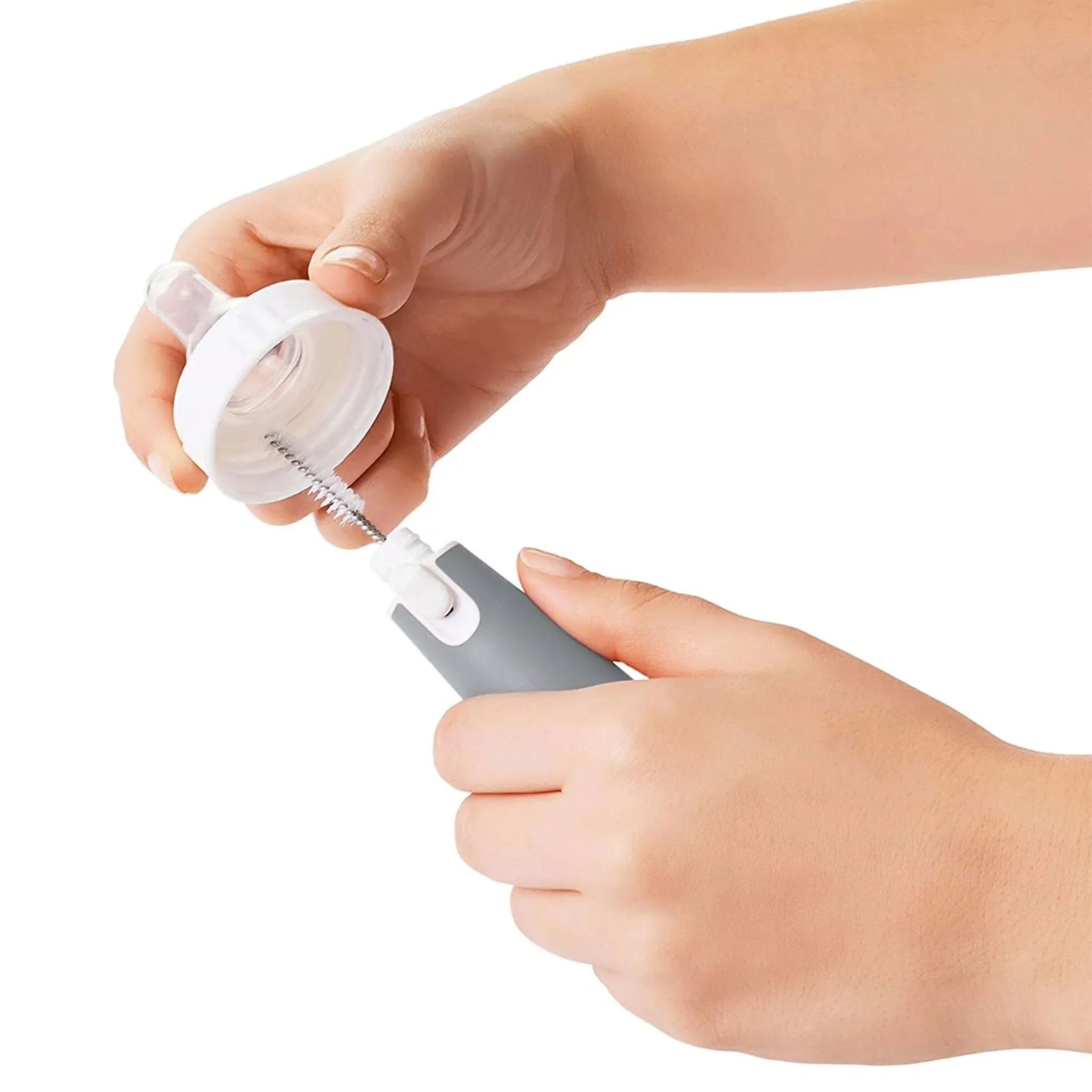 Oxo Tot Brosse pour Bouteille et Petite Brosse pour Tétine avec Socle