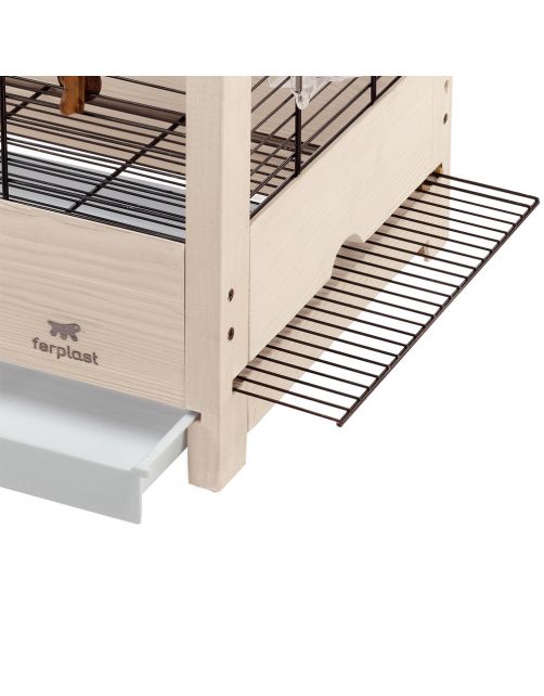 Ferplast Vogelkooi Giulietta 5 - Vogelverblijven - 69x34.5x58 cm White Wash Hout