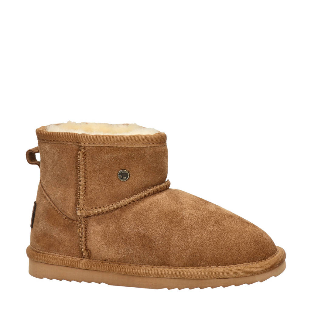 Warmbat Australia Wallabygevoerde suède enkelboots camel