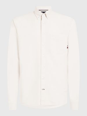 Camisa Oxford de corte regular com tingimento natural