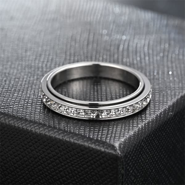 INF Roterbar antistressring Sølv 16.5 mm