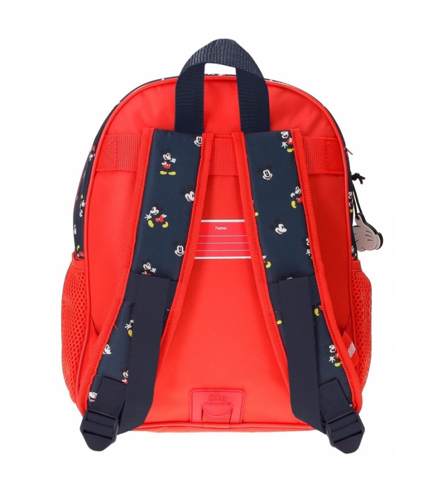 Mochila Joumma Mickey Mouse Fashion 33cm Adaptável vermelha