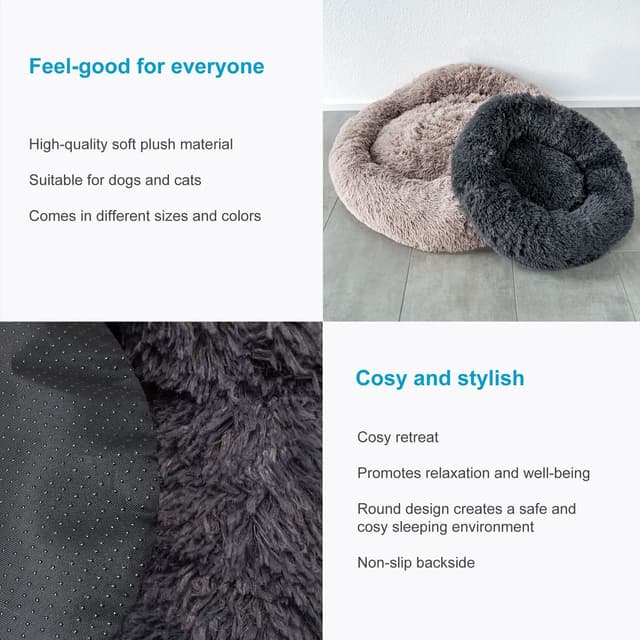 Hundeseng Katteseng Pude Hund Kat Sofa 100cm (mørkegrå)