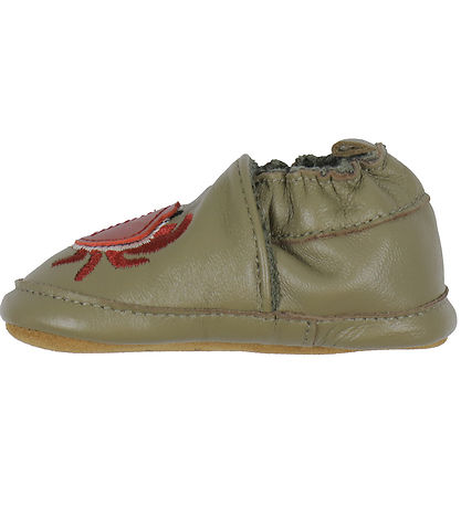 Mikk-Line Leder-Krabbelschuhe - Seetang