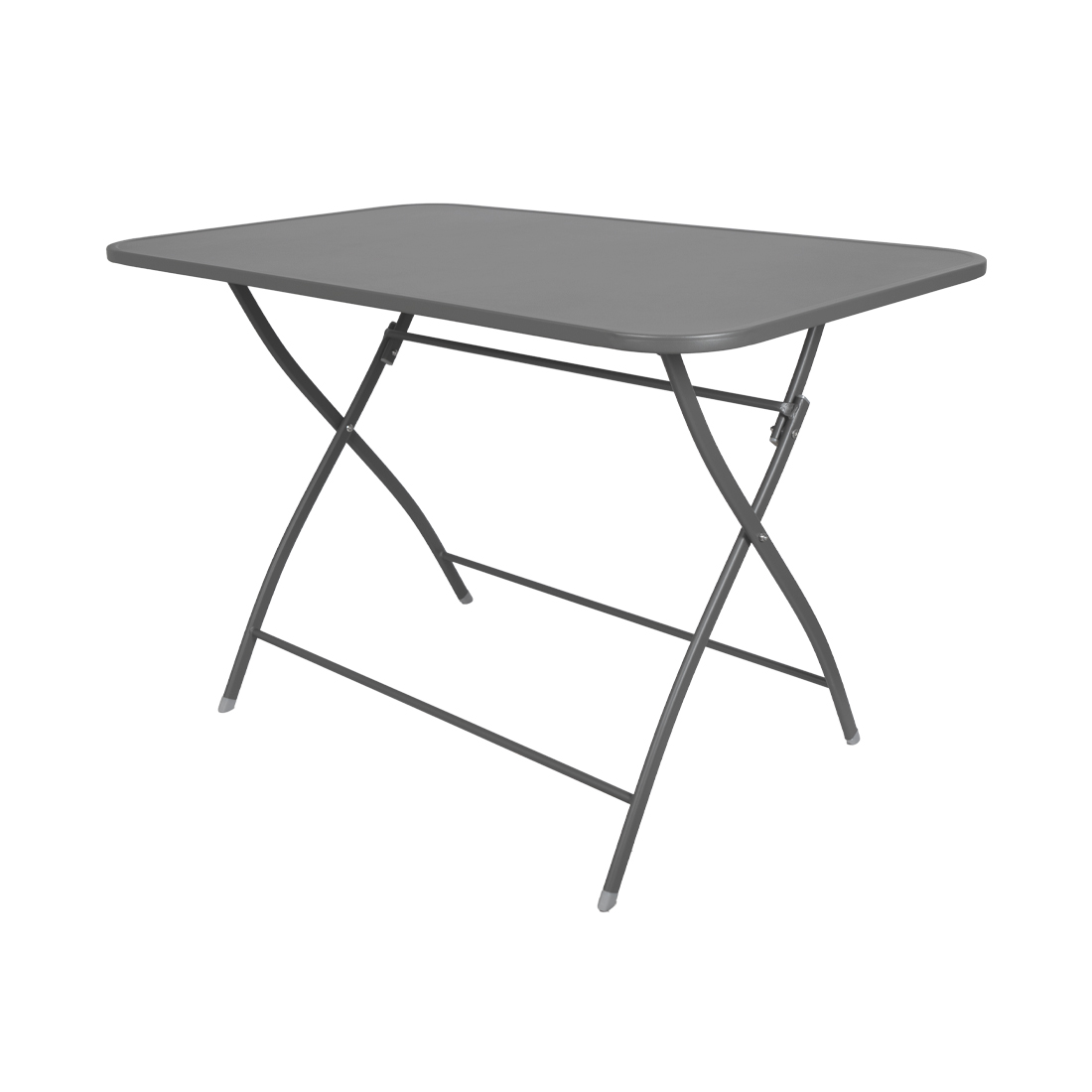 CONTINI Gartentisch 110x70cm Metall anthrazit, klappbar