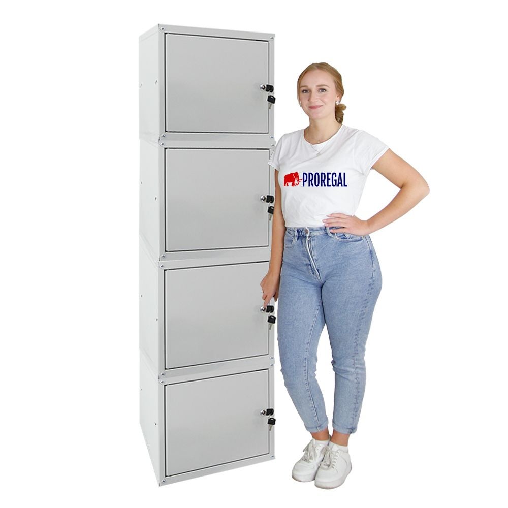 PROREGAL Cubic XL Locker Cube (H x B x D) 45 x 45 x 45 cm, Grijs