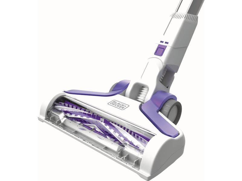BLACK DECKER Akku-Hand- und Stielsauger Pet 4 in 1 Lila/Wei Akku-Stielsauger mit LED-Arbeitslich