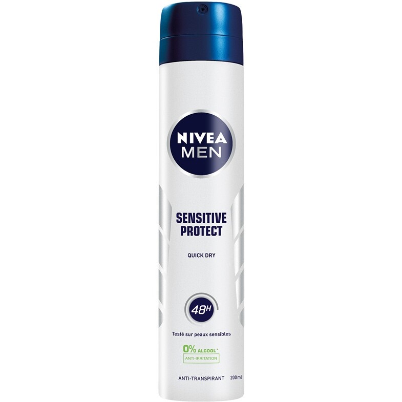 Déodorant anti-transpirant 48 h - Peaux sensibles - Homme - 200 ml