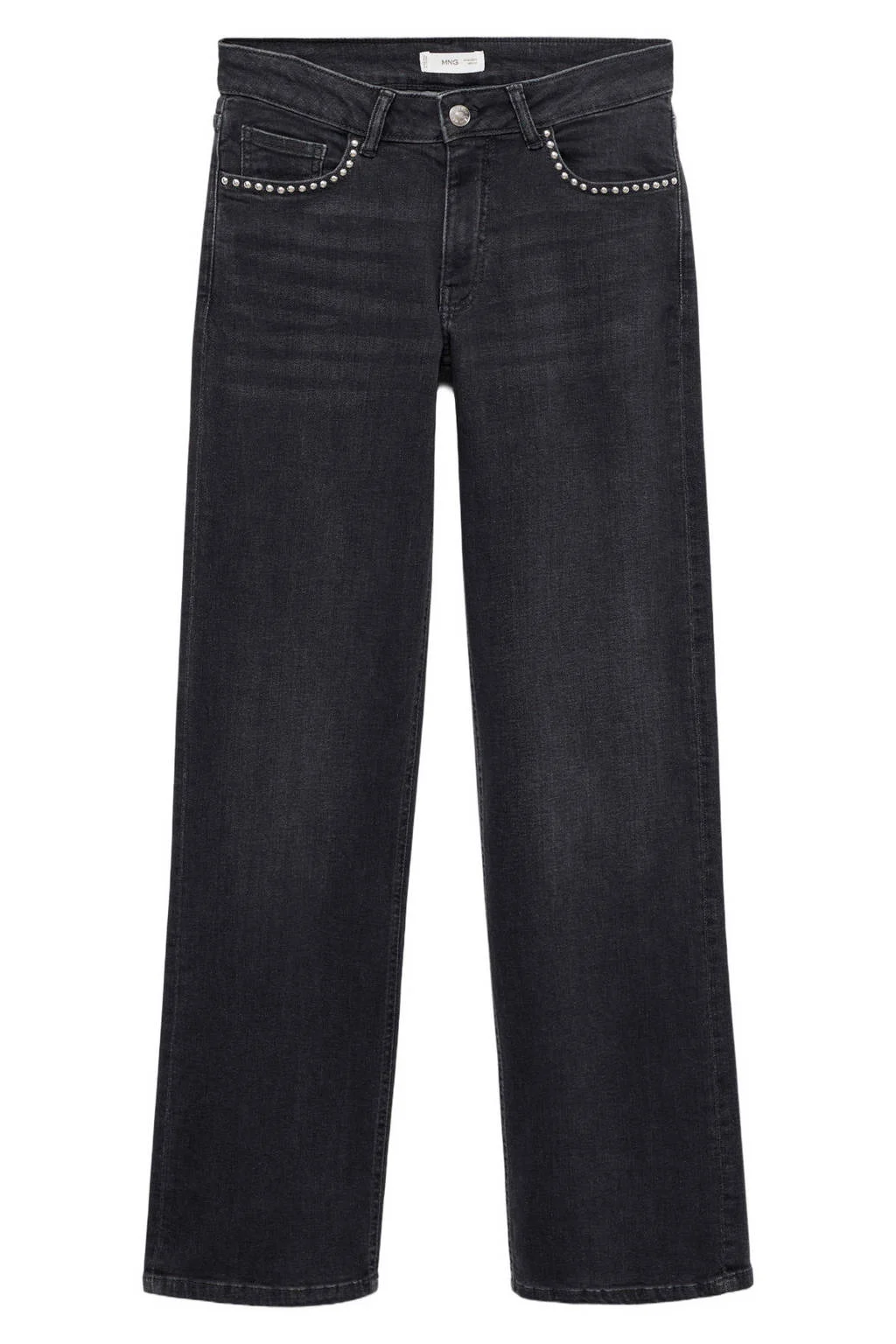 MANGO TEEN straight leg jeans grijs