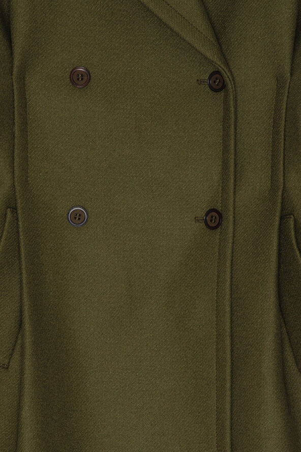 REMAIN Peacoat With Pleats Dark olive