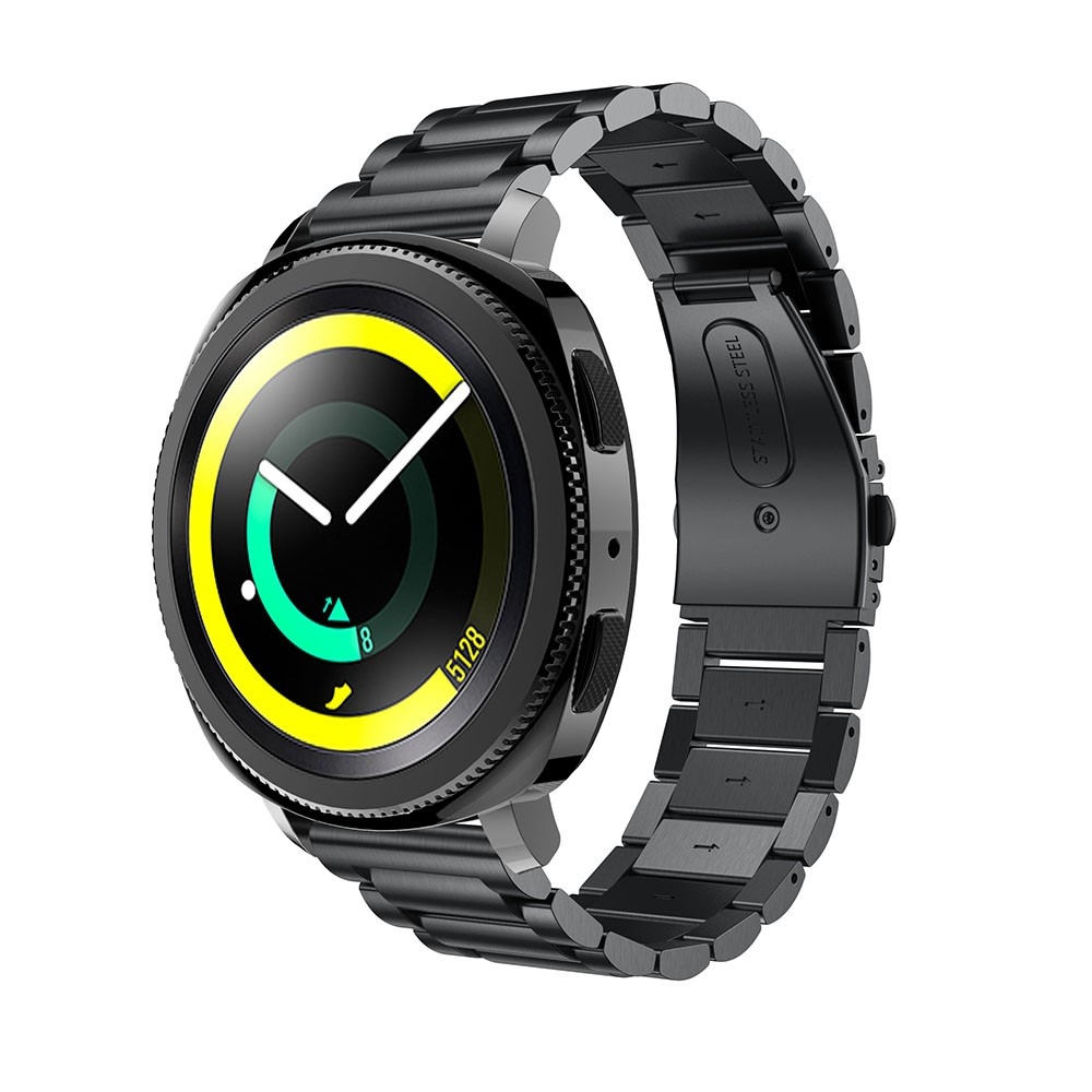 Samsung Galaxy Watch 6 (40mm/44mm) / 6 Classic (43mm/47mm) Edelstahl Armband Butterfly Verschluss - Schwarz