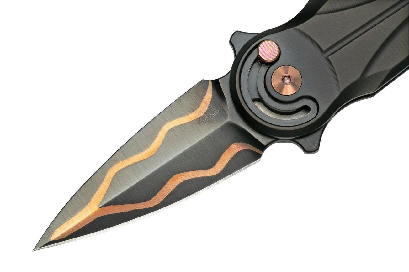 Fox Knives Saturn Carbon Copper Damascus, FX-551 TiCOP zakmes