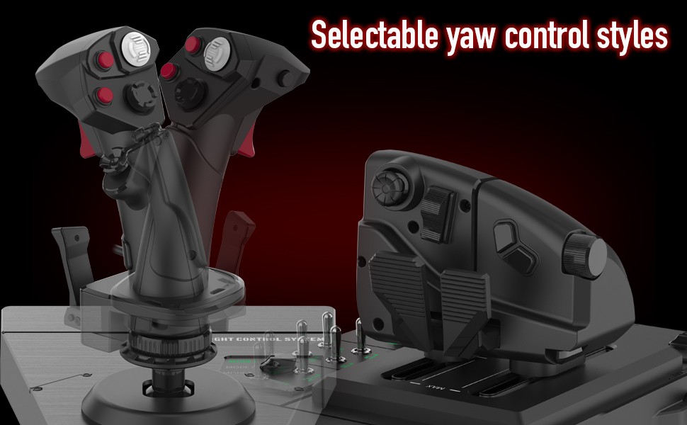HORI - HORI HOTAS Flight Control System & Mount for PC (Windows 11/10) High-End Flight Stick & Throttle for PC Flight Sims