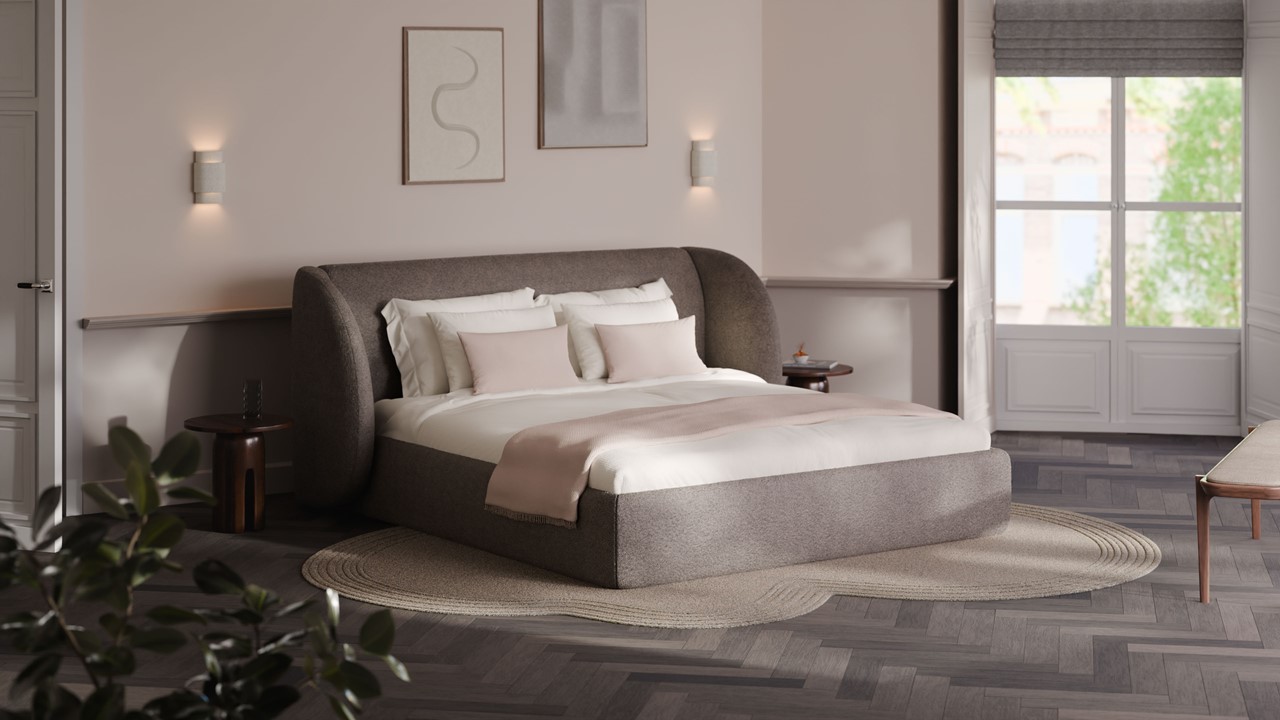 Bed Cove - Fine bouclé liver