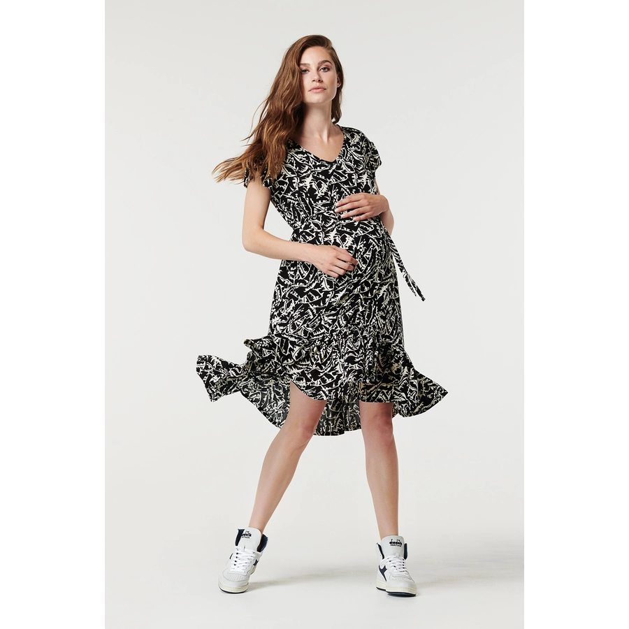 SUPERMOM Kleid Leaf Black