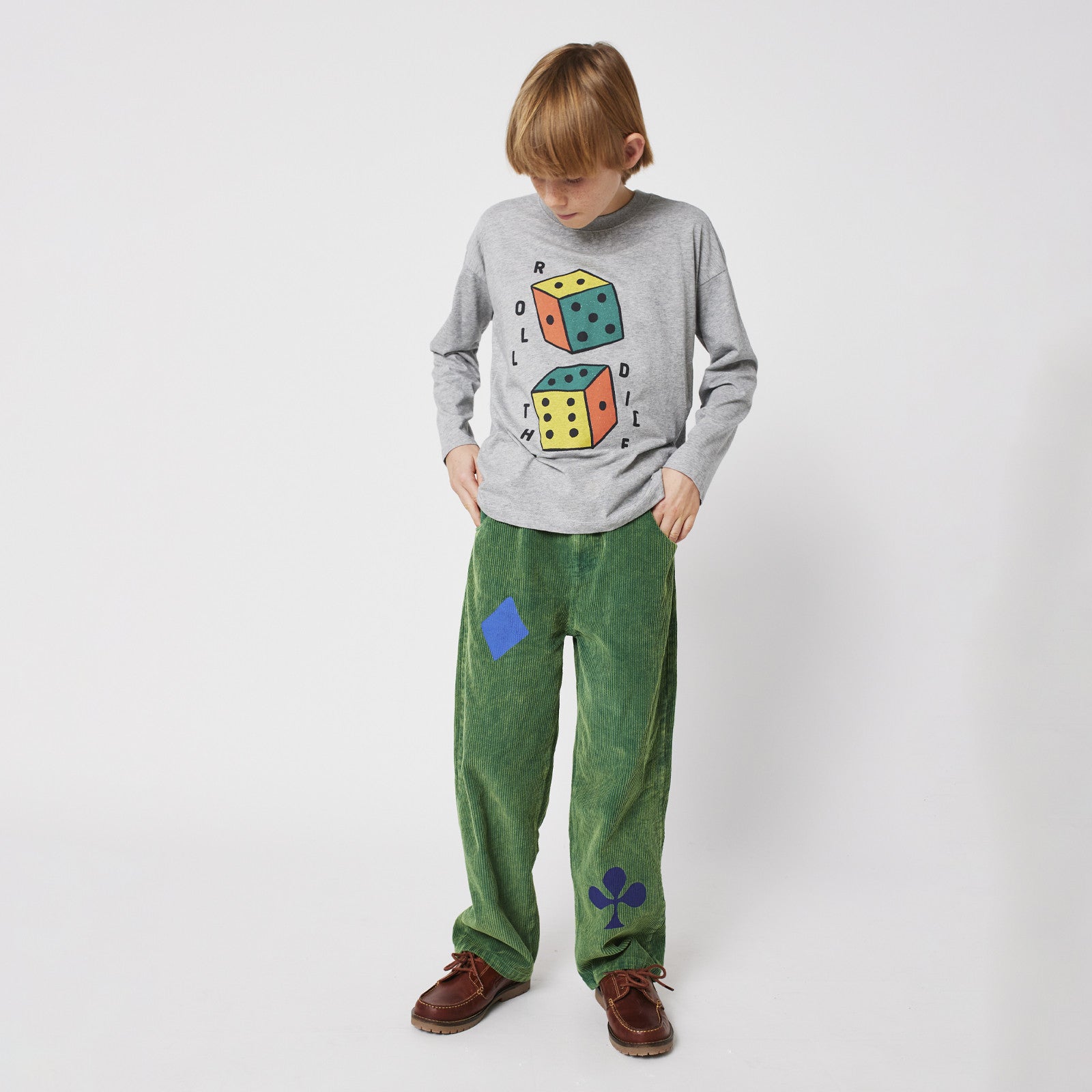 Langarmshirt Roll The Dice Heather Grey