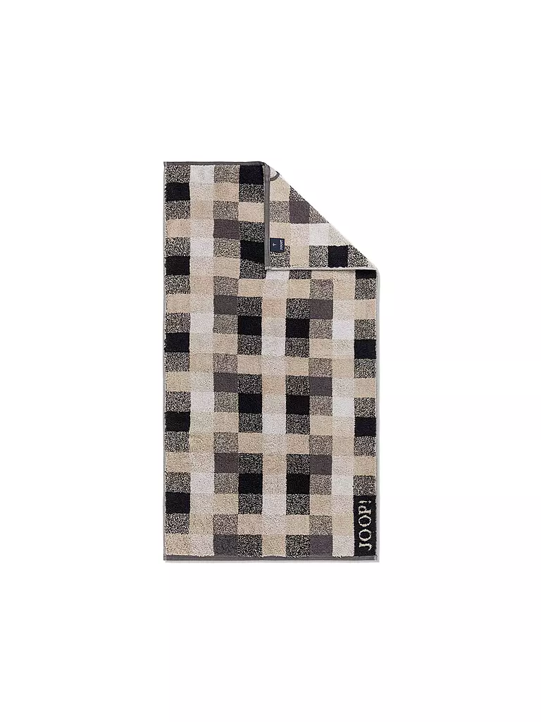 JOOP Handtuch VIBE KARO 50x100cm Stein grau