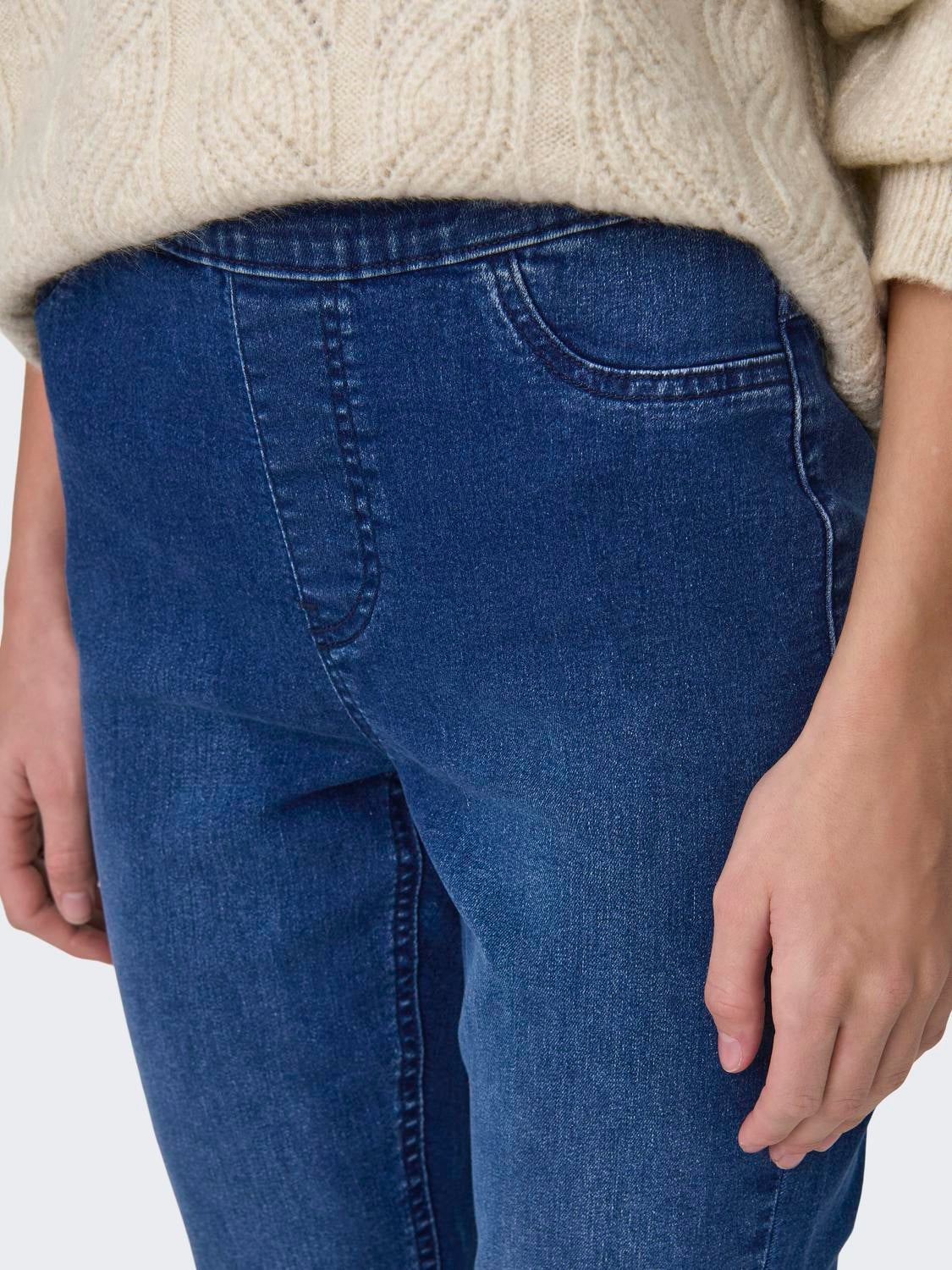 JDYNALINA Hohe Taille Slim Fit Jeggings Medium Blue Denim