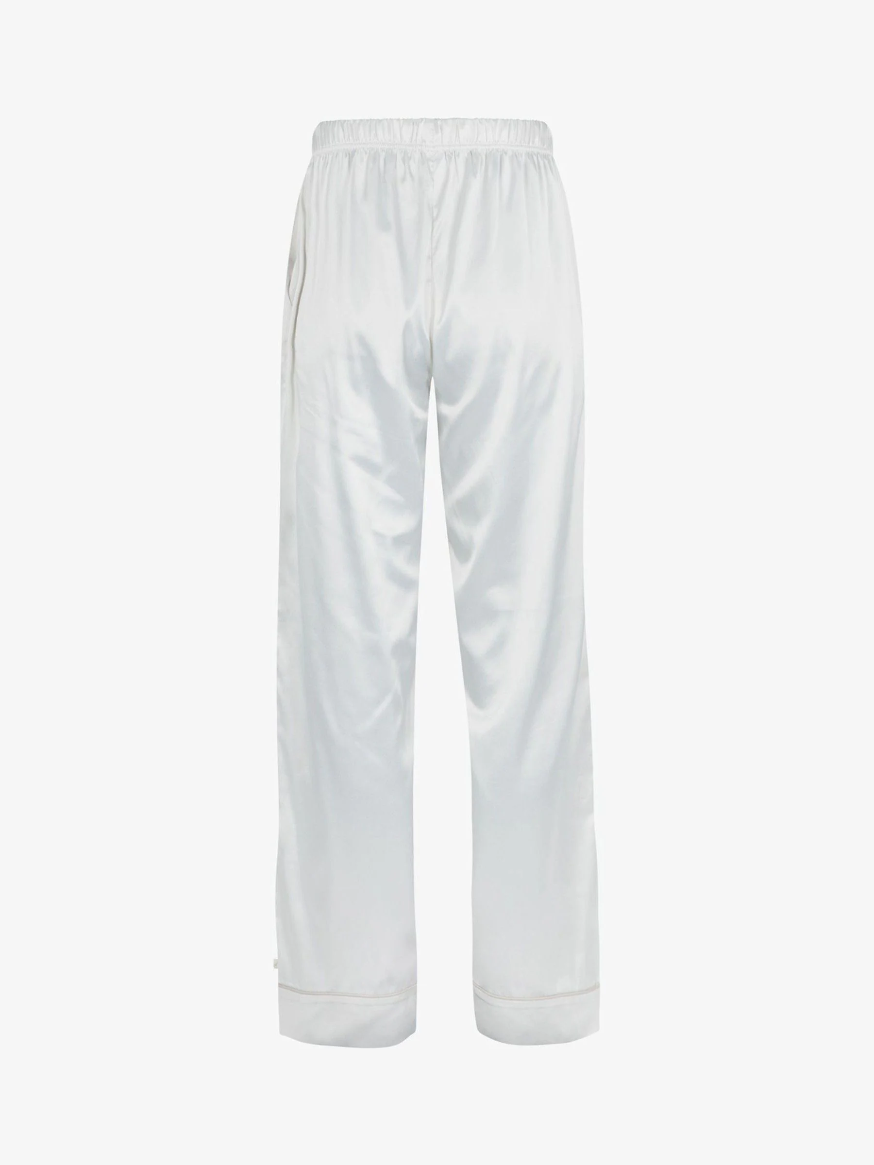 Crème - The Little Tailor Satijnen Pyjama met Knoopsluiting voor Kerstmis