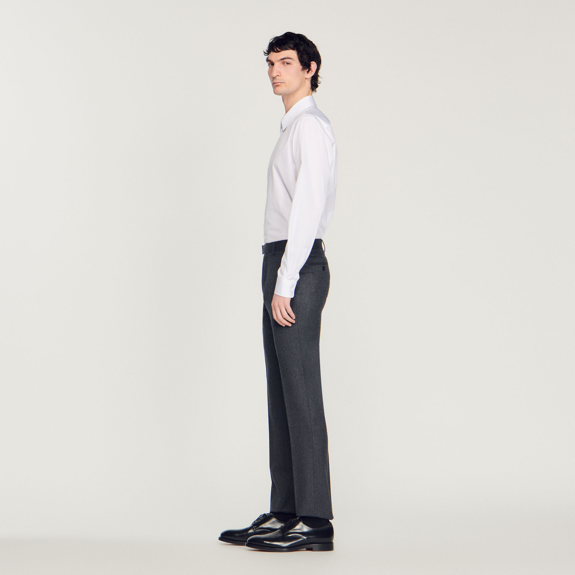 Pantalon de costume en flanelle