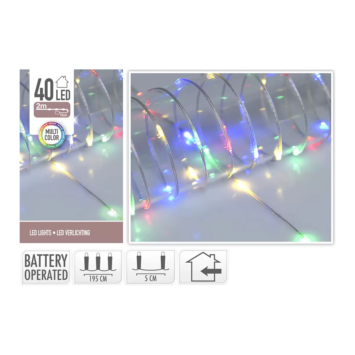 Lichterkette multicolor bunt,silber