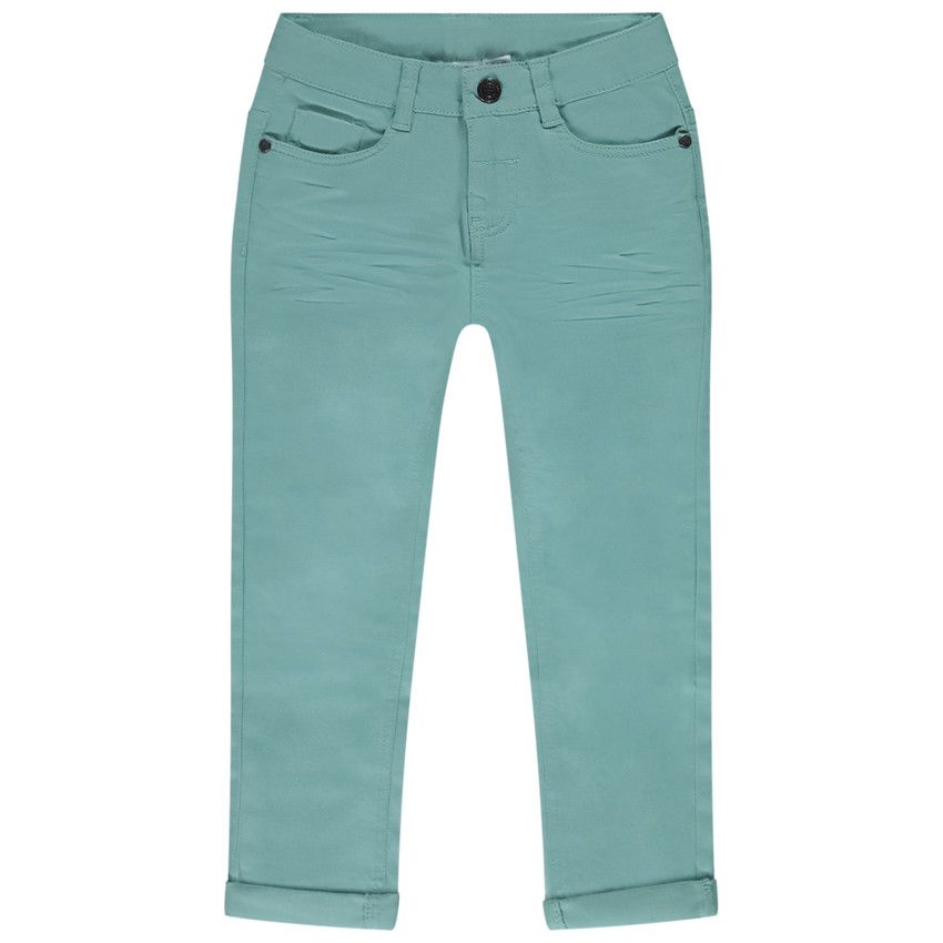 Pantalon slim en twill uni pour garçon - Vert