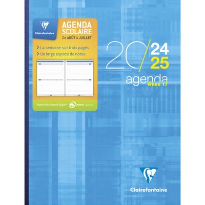 Agenda When - 2 jours par page - 16 x 22 cm - disponible dans différentes couleurs - Exacompta