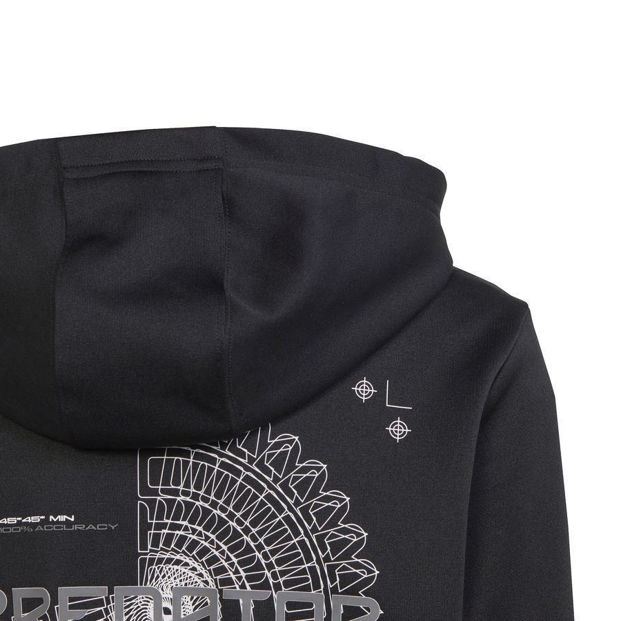 adidas Sweat à Capuche Predator Full Zip - Noir/Blanc Enfant