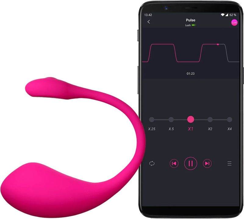Lovense Lush 2.0 - Draagbare Vibrator - Vibrerend Ei - Roze