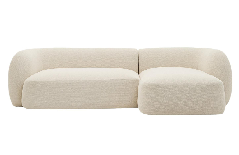 Kave Home Martina 3-zits bank met chaise longue links ecru