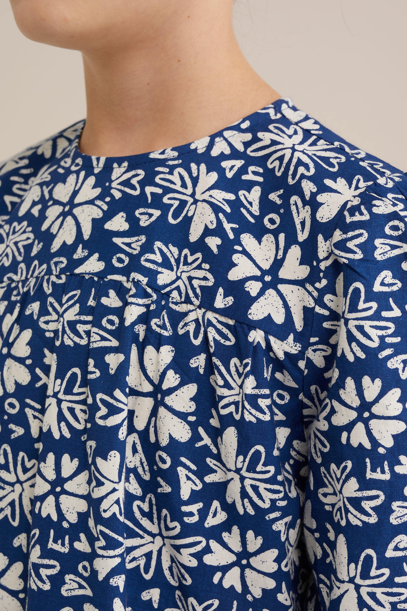 Meisjes jurk met dessin WE Fashion Donkerblauw