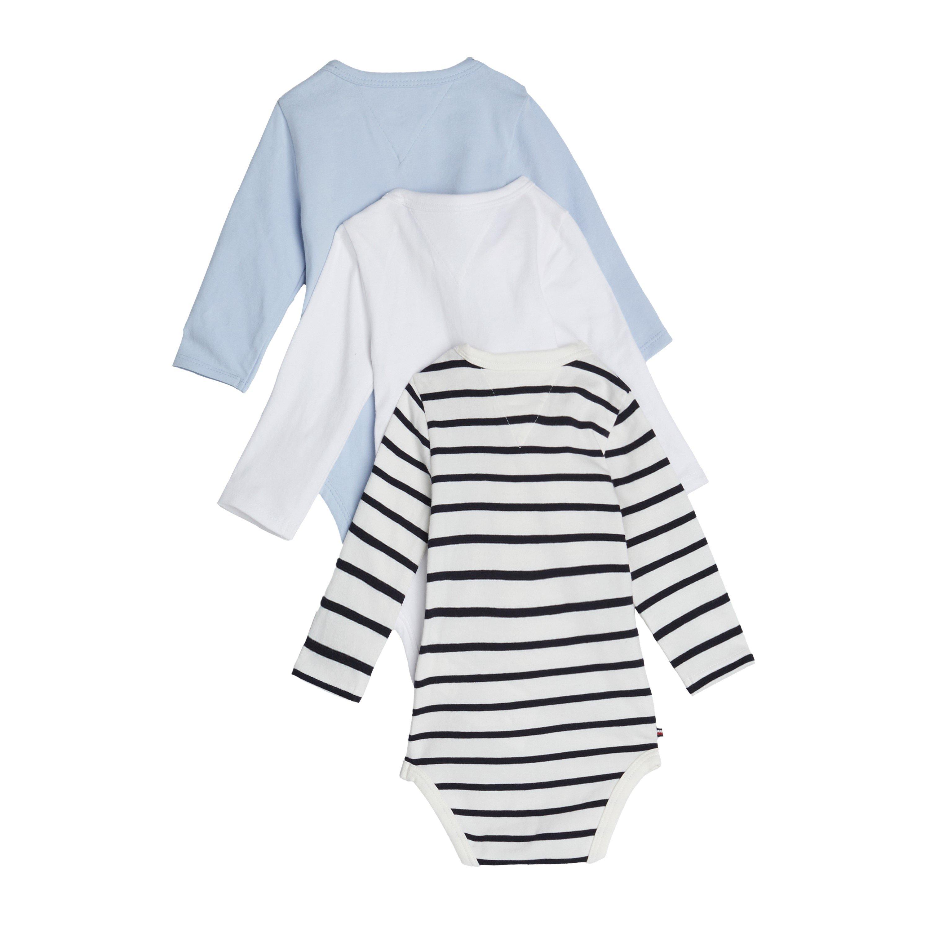 Tommy Hilfiger 3 pack of long-sleeved baby Grows Babies